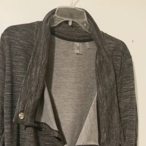 Danskin French Terry Bliss Wrap Yoga Performance Long Sleeve Jacket Size Large.